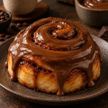 Rolinho de Café com Chocolate.