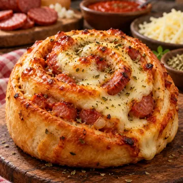 Rolinho de Calabresa com Muçarela (Pizza).